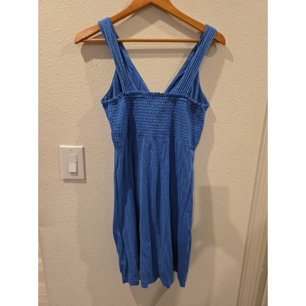 Tommy Bahama Womens Blue Sundress Sz S Cotton Ruched Elastic Back Tropical Vacay - Picture 4 of 6